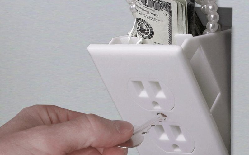 Electric Socket Secret Wall Safe